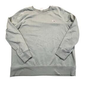 The North Face Sweatshirt Green Womens XL Crewneck Pullover Logo Casual Cozy